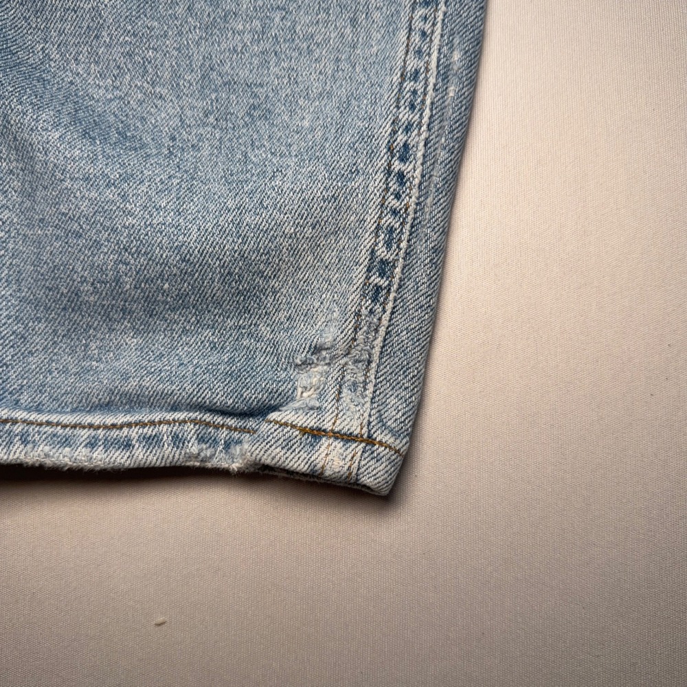 AGOLDE High Rise Jeans Womens 26 Straight Leg Blue Denim Button Fly Light Wash - Picture 8 of 14